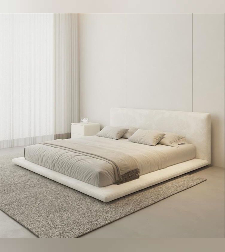 מיטה זוגית לבנה-דגם רון