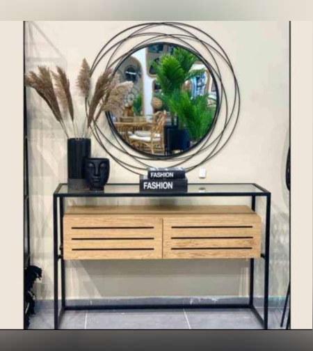 קונסולה מעץ עם מגירות 100/35/80