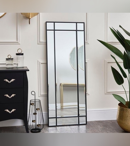 מראה רצפתית מרסיי – מסגרת ברזל שחורה