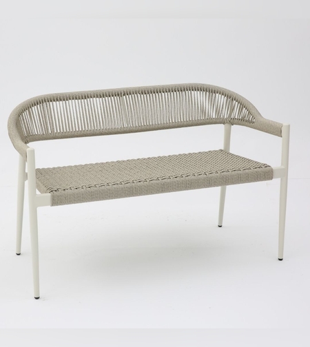 ספסל אלומיניום דמוי עץ טבעי,