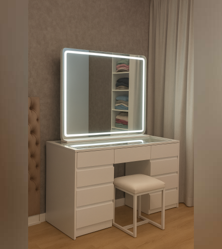 דגם אליס – שידת איפור עם מראה לד