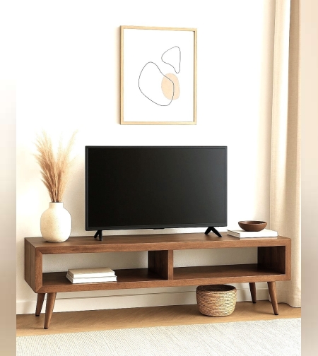 מזנון מעץ מנגו מלא – עיצוב טבעי ומודרני