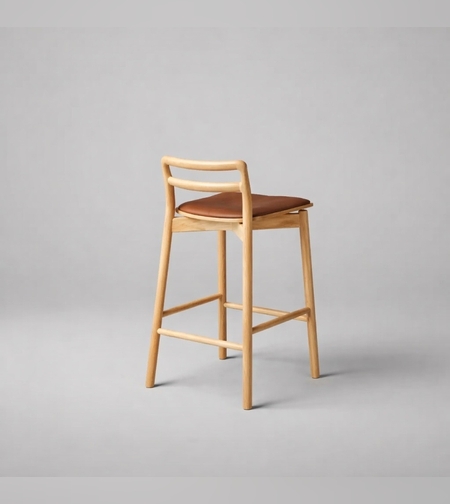 כסא בר עץ גפרי טבעי