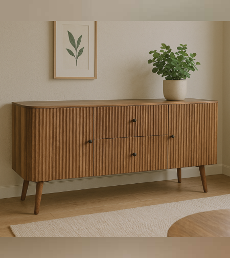 שידת עץ מנגו טבעי עם מגירות