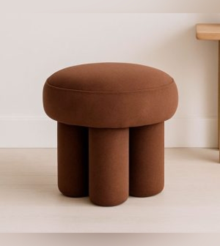 הדום בד קטיפה חום בעיצוב מודרני