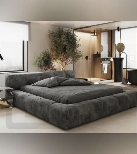 מיטה מרופדת קלאסית חלקה-דגם טימבר