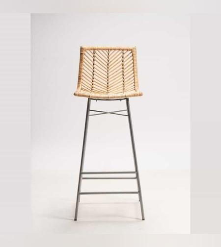 Shell כסא בר ראטן וברזל