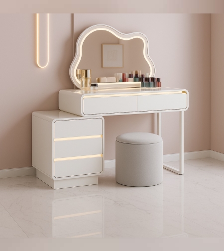 שידת איפור הכוללת מראה והדום- דגם may