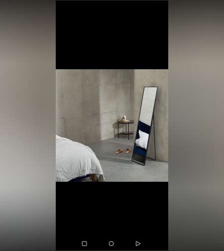 מראת גוף מסגרת שחורה 155/45