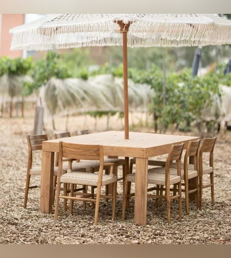 Balqis שולחן אוכל מעץ טיק