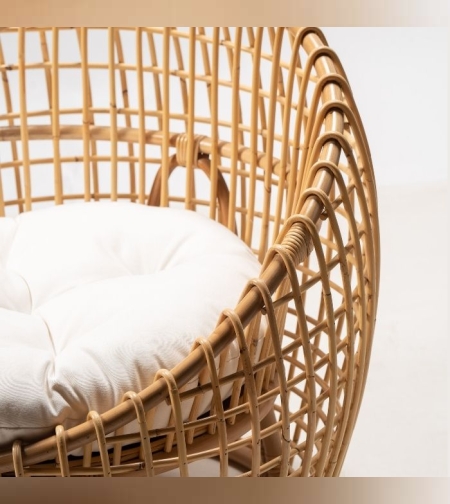 Santorini כורסא עגולה מראטן טבעי