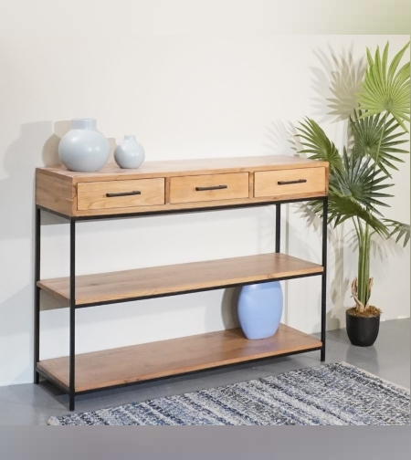 קונסולה מעץ מלא 120/35/85