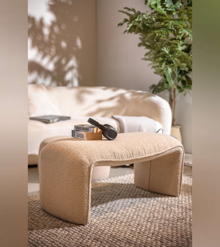 ספסל ״לורן״ - שמנת