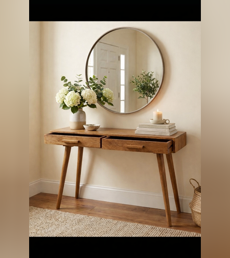 קונסולה מעץ מנגו טבעי –1038