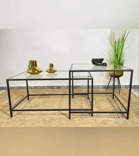 סט שולחנות שחורים