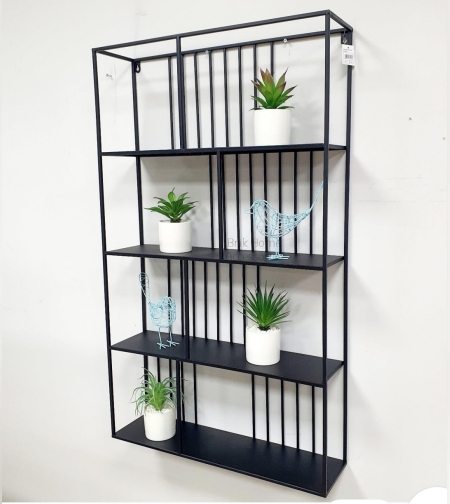 נישת מדפים מלבנית מדורגת לתליה לאורך