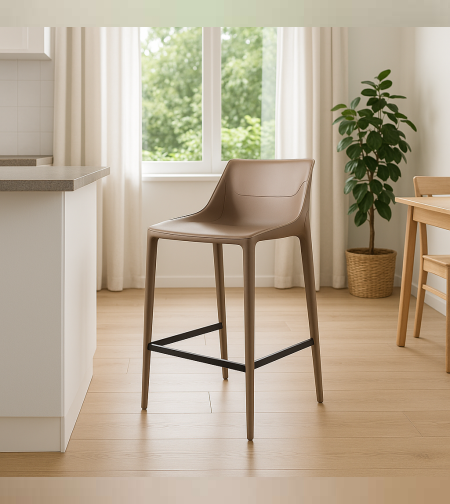 כסא בר אנסטסיה – דמוי עור חום