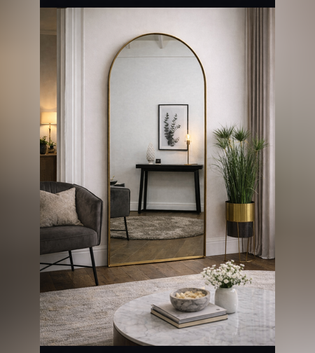 מראה קשת פלורס – מסגרת זהב