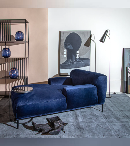 ספה פיבי לאב סיט זוגית בכחול רויאל