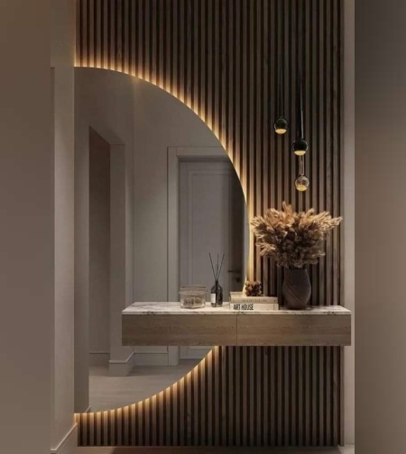 מראה עם לד חצי ירח -200/100