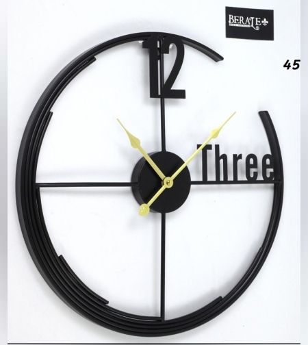 שעון מעוצב שחור קוטר 50