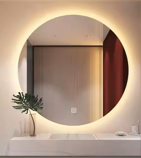 מראה מיוחדת עם תאורת קוטר מטר LED