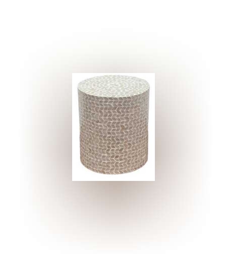 שולחן צד פנינה לבן LEO