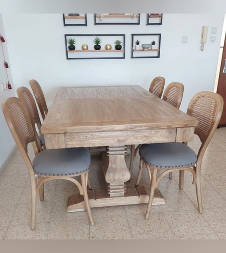 Moia שולחן אבירים מעץ מלא 160 ס