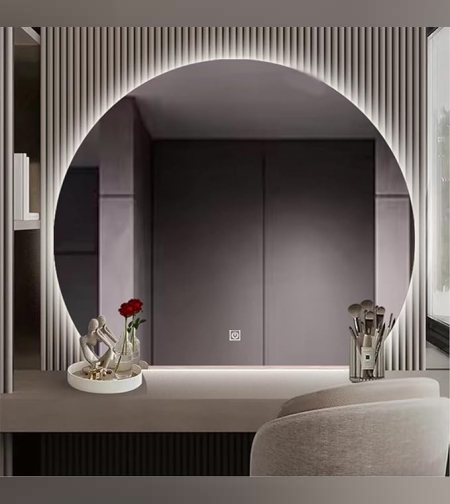 מראה לד - חצי עגולה - קוטר 80