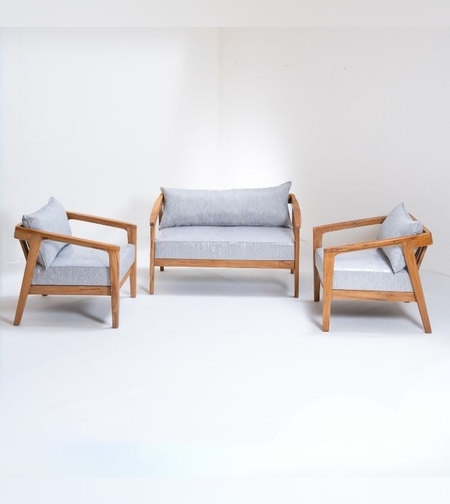 Natural פינת ישיבה מעץ טיק