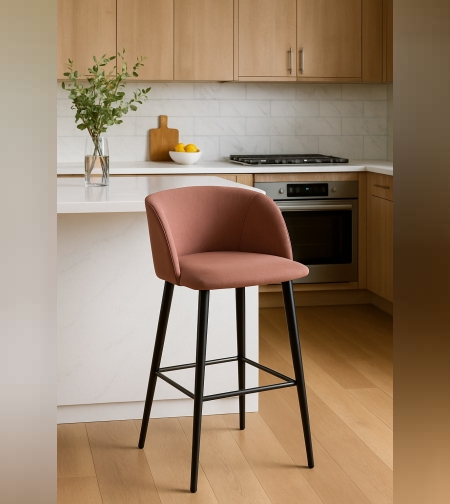 כסא בר דגם נואר-ורוד