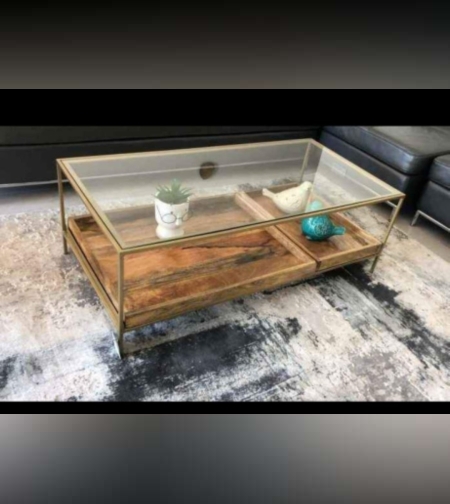 שולחן סלון מעץ אגוז