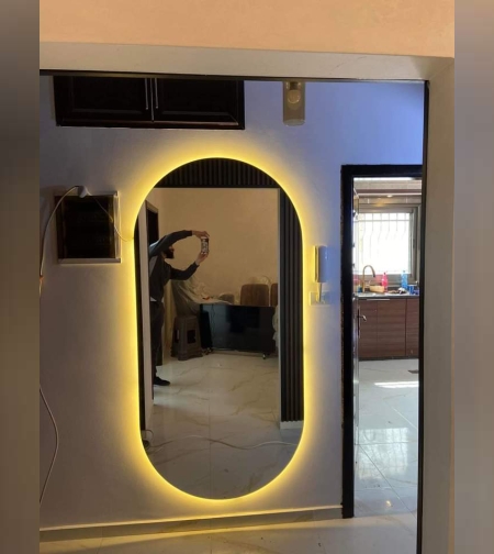 מראה אליפסה 160/70 עם לד