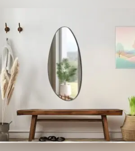 מראה אי סימטרית שחורה דגם חן