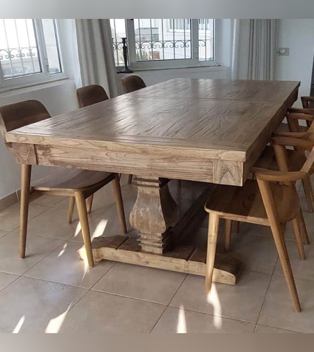 Moia שולחן אבירים מעץ מלא 200 ס