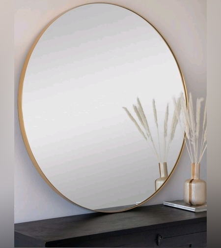 מראה קוטר 60 מסגרת זהב