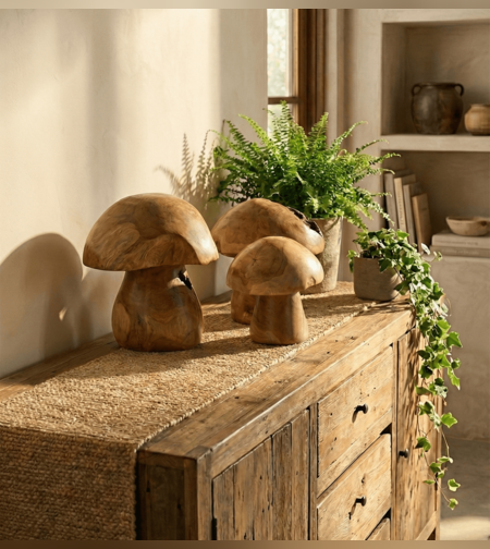 פטריות דקורטיביות מיני מעץ טיק