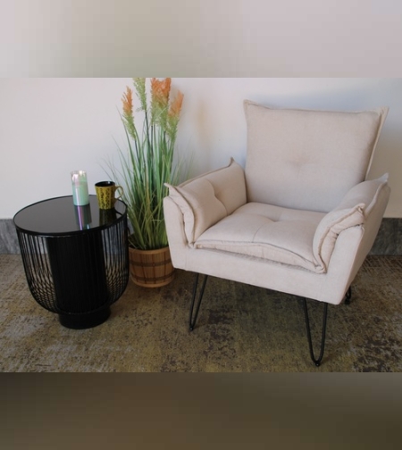 כורסא שמנת-טימבר עיצובים