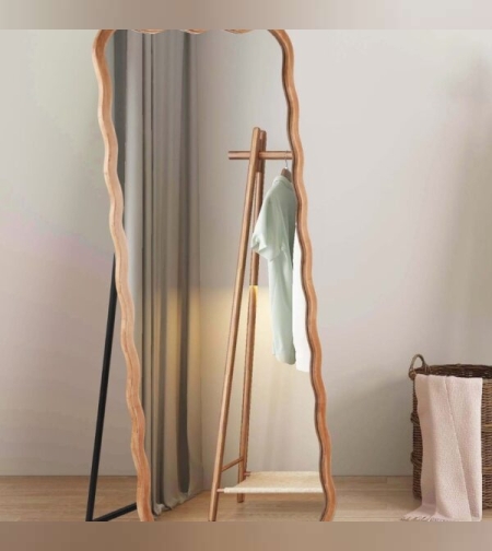 מראת עץ מסולסלת מעץ אלון – 180/80 ס