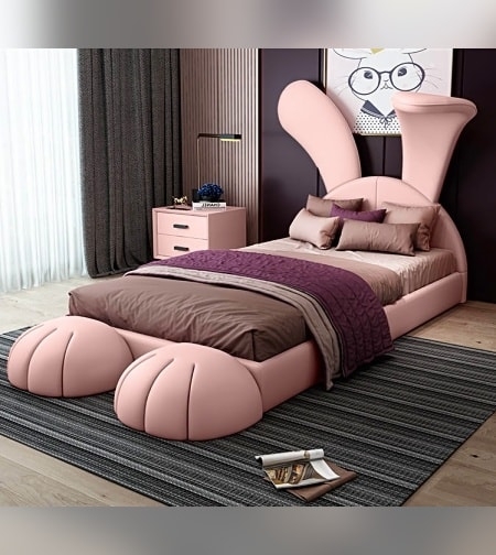 שידת צד ורודה קטיפה-דגם ארב