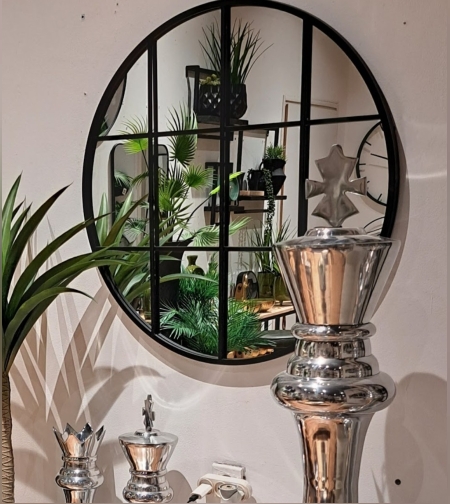 מראה עגולה מחולקת קוטר 80-טימבר עיצובים