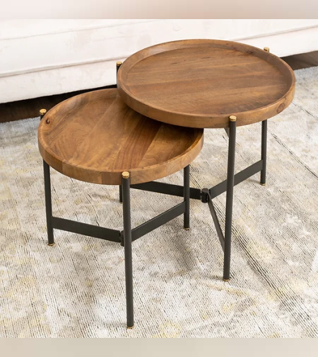 סט שולחנות טרויה “טבעי”