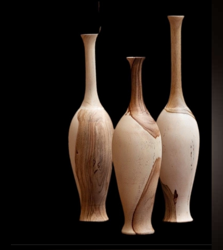 סט 3 כדים מעץ טיק