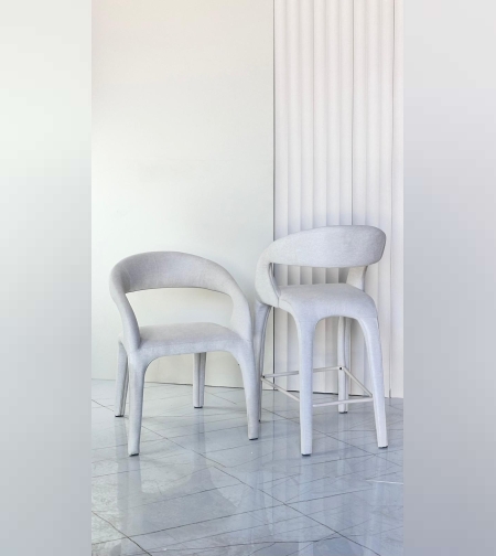 כיסא בר דגם APOLLO צבע שמנת