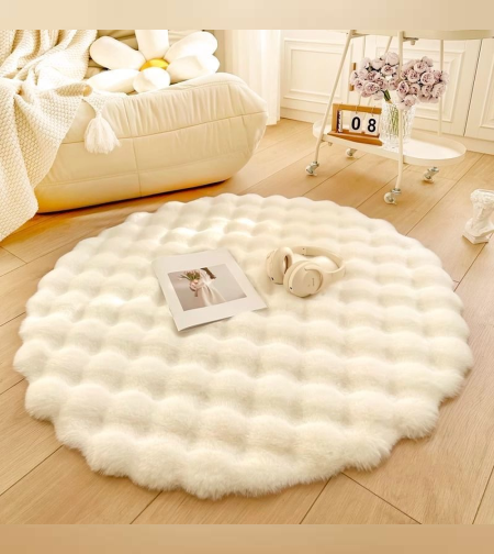 שטיח לאונרדו – שמנת עגול