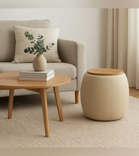 שולחן אחסון עץ - דגם טום