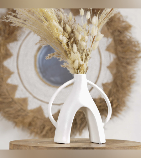 ואזה פורצלן 2 ידיות גדולות דגם אינקה צבע לבן