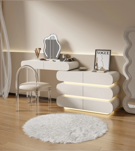 פינת איפור מפוארת לבנה-דגם גיל (הזמנה מוקדמת)