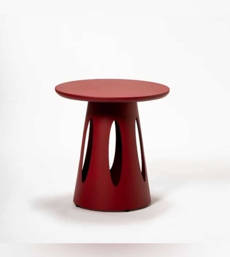 Montana שולחן אלומיניום עגול בורדו