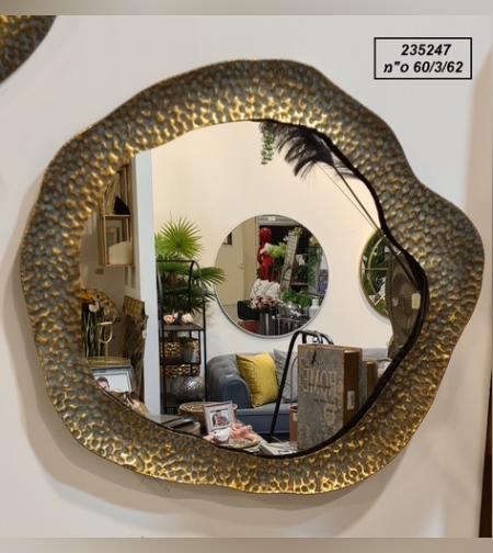 מראה מתכת זהב 60/62/3 ס